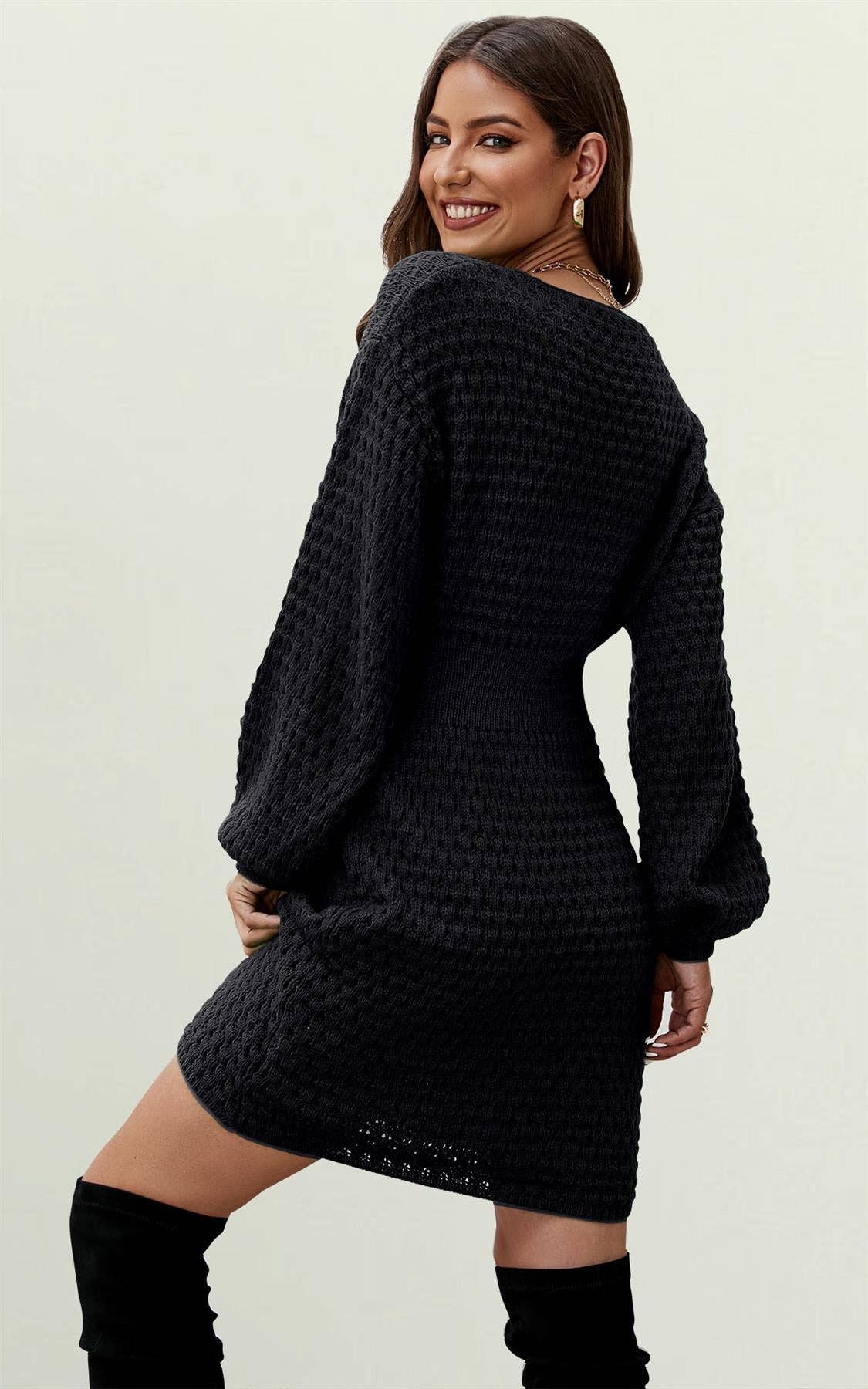 Vestido Mini Jumper em Preto