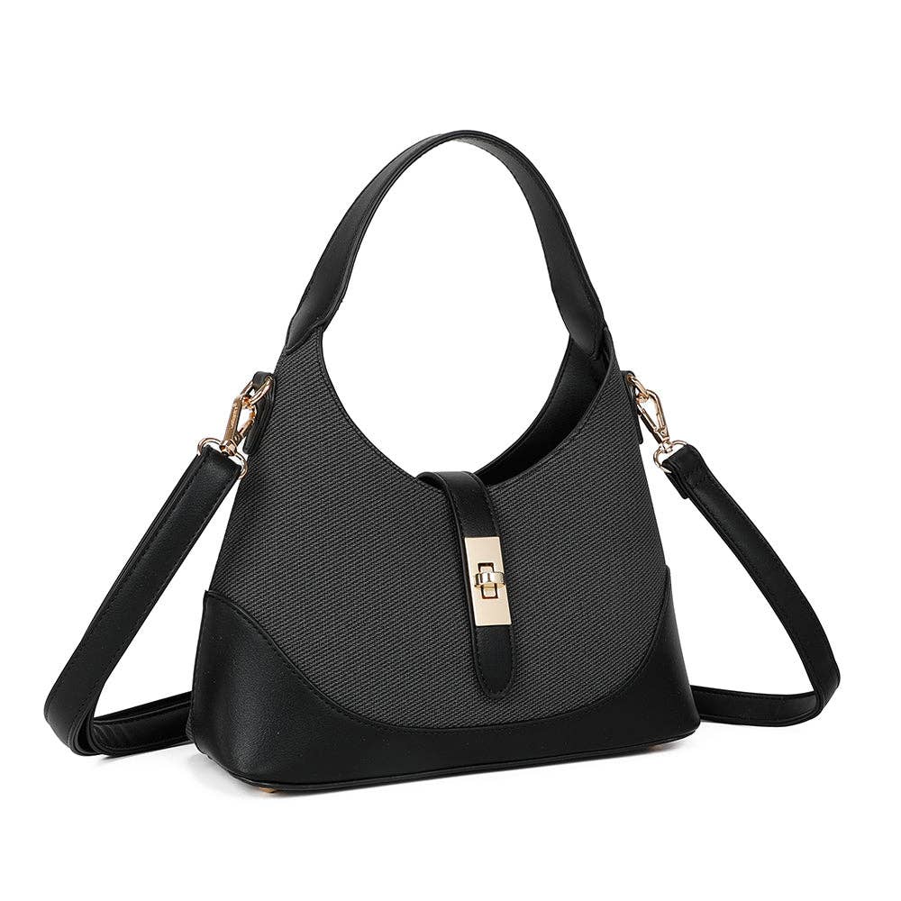 bolsa com linhas suaves e design equilibrado