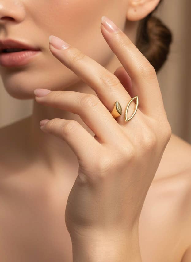 Anel em aço inoxidável