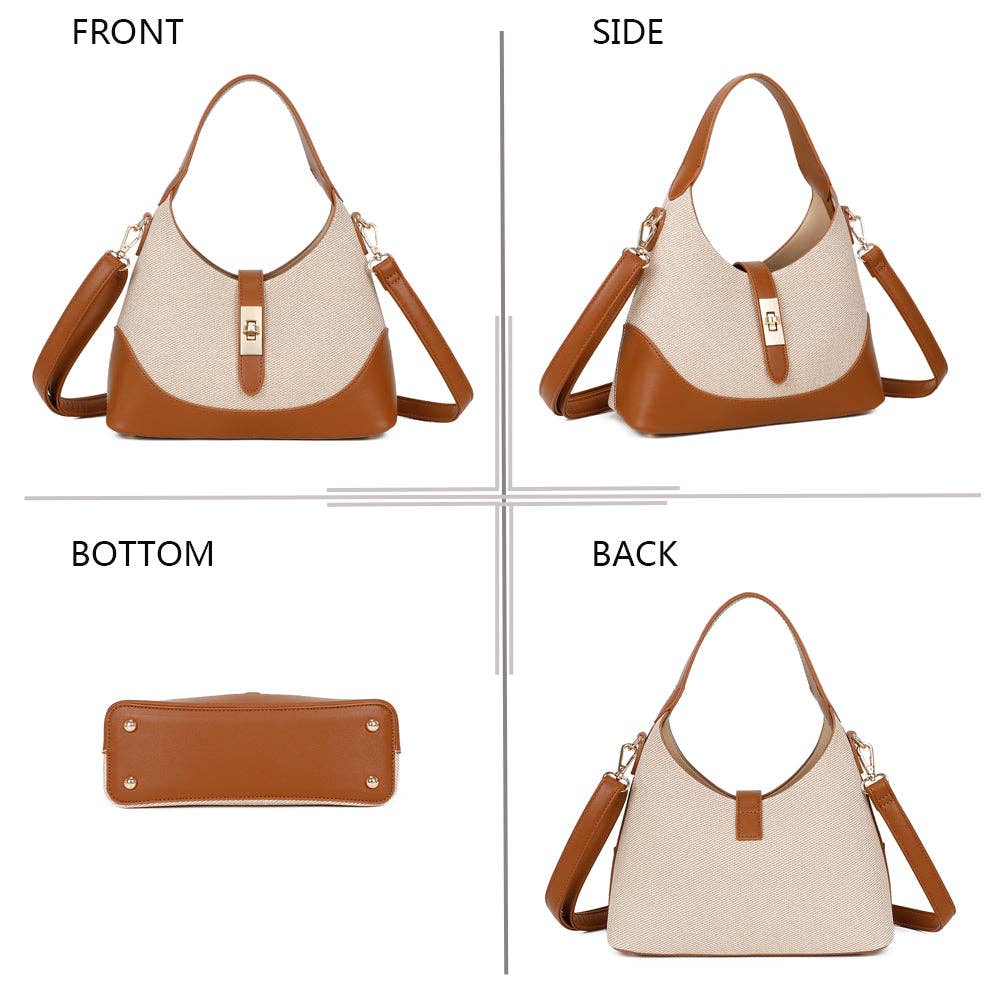 bolsa com linhas suaves e design equilibrado