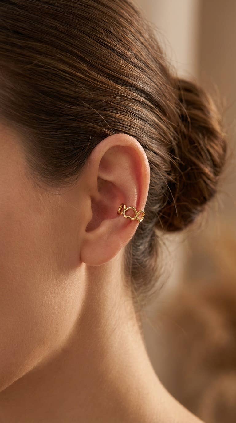 Earcuffs em aço inoxidável