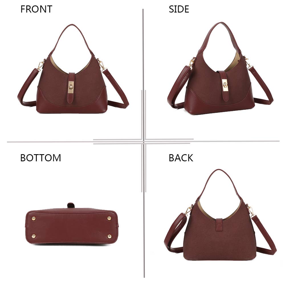 bolsa com linhas suaves e design equilibrado