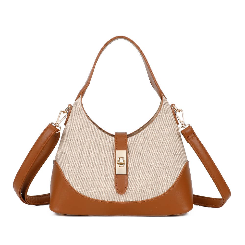 bolsa com linhas suaves e design equilibrado