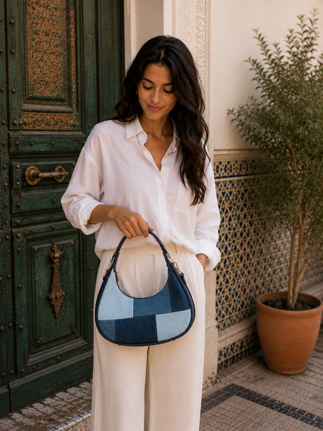 O Denim Chic Mala de mão