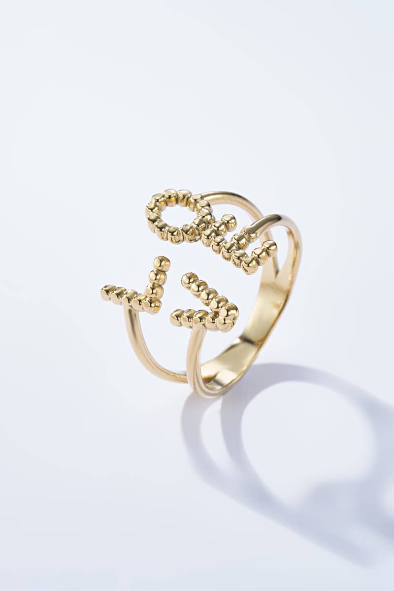 Anel em aço inoxidável