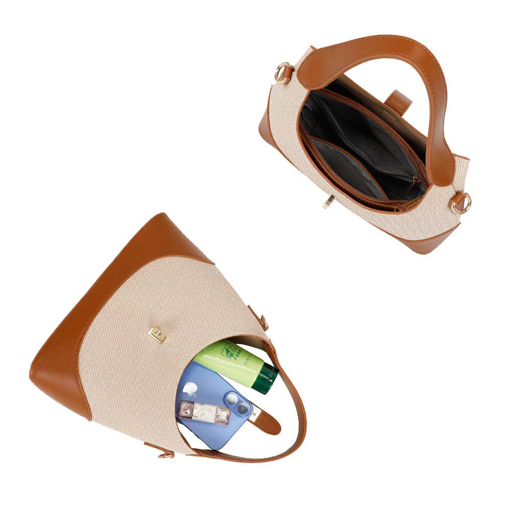 bolsa com linhas suaves e design equilibrado