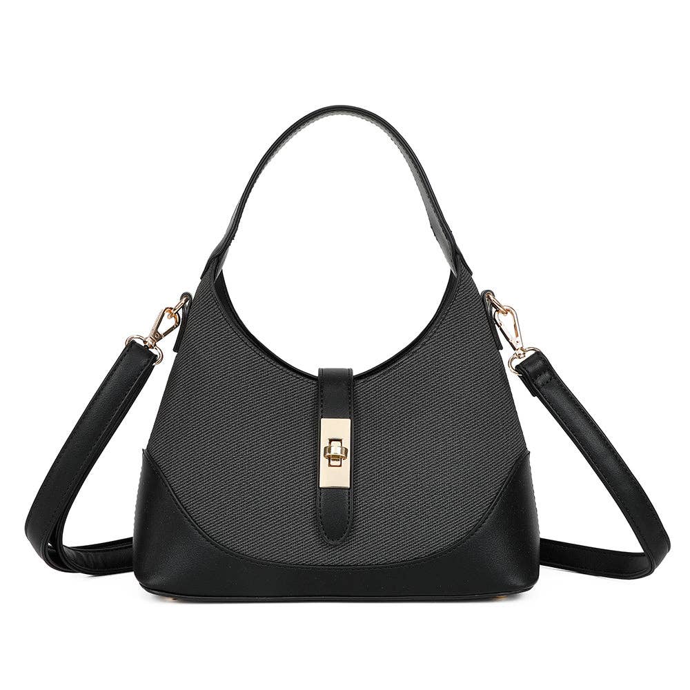 bolsa com linhas suaves e design equilibrado